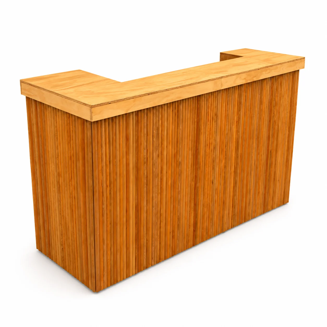 Barra Brisbane de madera con frente de listones verticales
