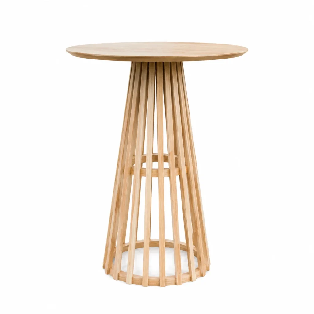Arriendo mesa alta de madera para eventos en Santiago