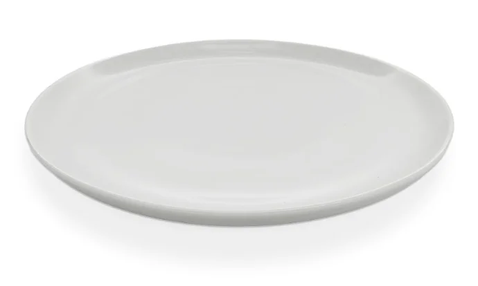 Plato buffet blanco de porcelana de 23 cm